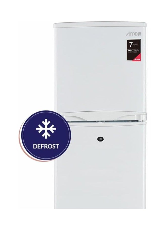 Arrow 138 LTR DOUBLE DOOR REFRIGERATOR DEFROST, 4.9 CU.FT|Energy Efficiency Class A | Energy Saving, Glass Shelf, Interior Lamp, Extra Space and Long Lasting Freshness, | 7 years Compressor warranty | White color | Model Name: RO2-220L - Image 2