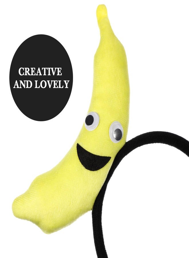 FOMIYES Food Headband Yellow Banana Party Hair Band Performance Hair Hair Accessories (Yellow) Plush Headband - Image 5