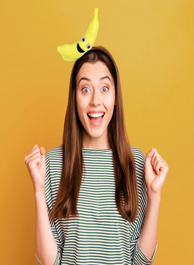 FOMIYES Food Headband Yellow Banana Party Hair Band Performance Hair Hair Accessories (Yellow) Plush Headband - Image 2