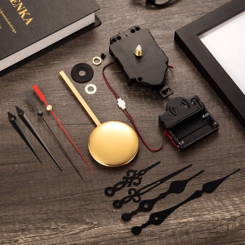 Hicarer Quartz Pendulum Trigger Clock Movement Chime Westminster Melody Mechanism Clock Kit with 3 Pairs of Hands  - Image 4