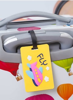 KASTWAVE Luggage Tag, 4 Piece Suitcase Luggage Tags Handbag Travel Bag School Bag Handbag Instrument Tag Name Address Tag with Information Card Stock and Hanging Buckle  - Image 2