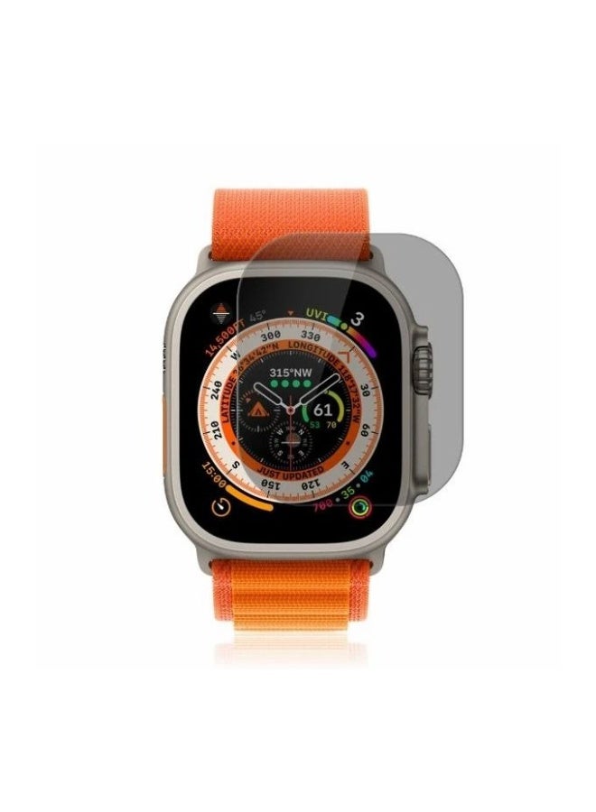 واقي شاشة زجاجي ثلاثي الأبعاد بتقنية اللمس لحماية الخصوصية لساعة أبل ألترا 49 مم