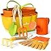 Kinderific Gardening Set Tool Kit for Kids STEM Includes Tote Bag Spade Watering Can Rake Fork Trowel and Gloves Sunshine - Image 4