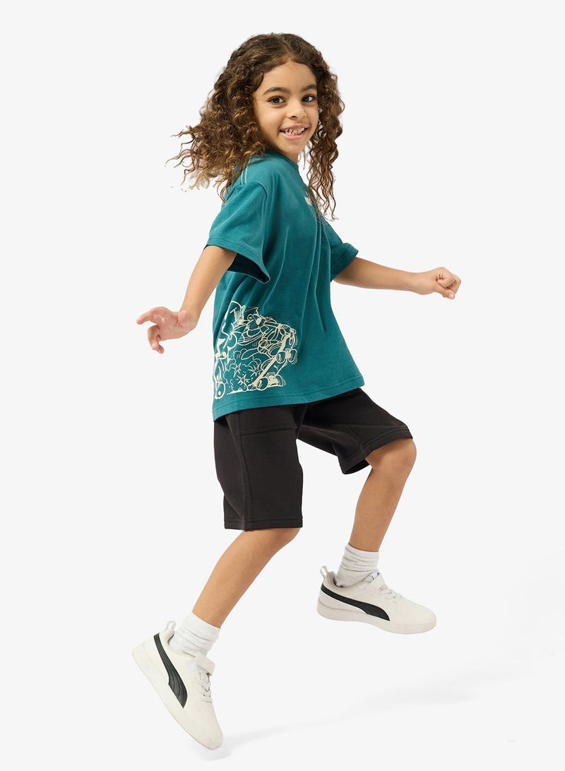 بوما تيشيرت برسومات شبابي مريح بتصميم التسعينات - Image 4