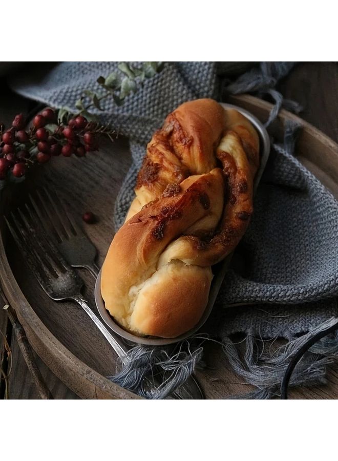 Silver Hot Dog Shaped Non Stick Aluminum Baking Tray Bread Cake Molds 2Pcs Oven Safe - Image 1