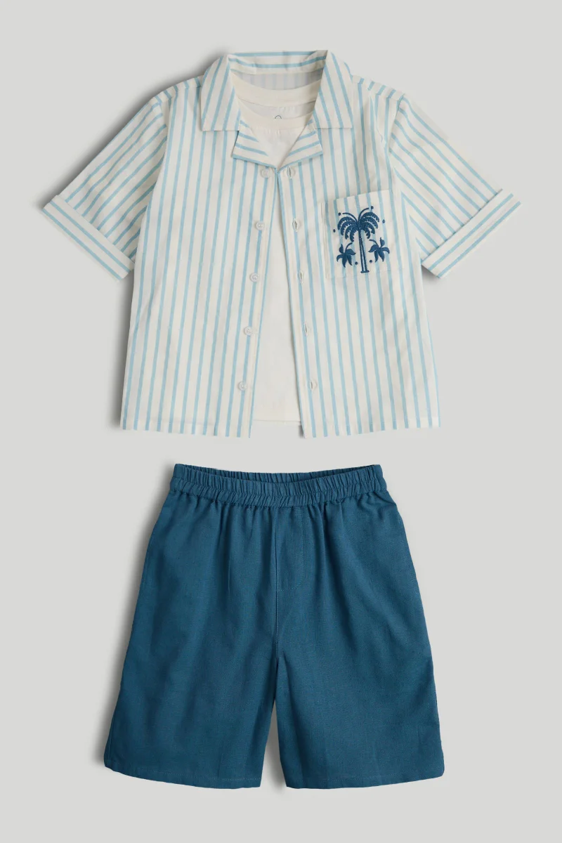 mothercare Shirt, T-Shirt and Shorts Outfit