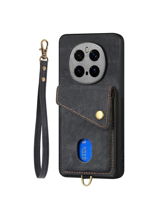 Zaboon Case For Honor Magic7 Pro Retro Card Wallet Fold Leather Phone Case with Strap - Image 2