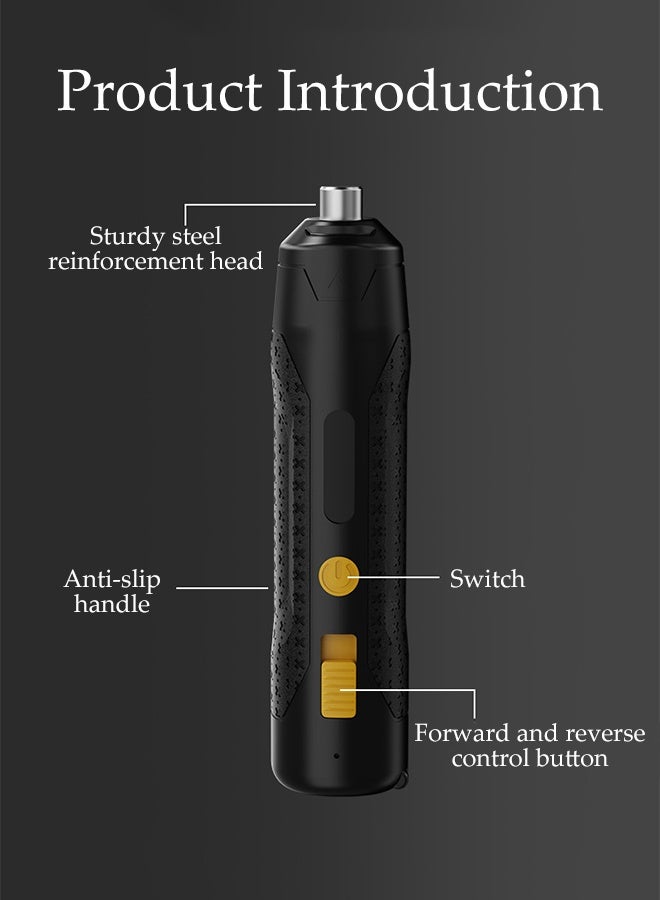 DUNISO Mini Cordless Drill Driver Screwdriver Rechargeable Strong Electric Screwdriver Set Multifunctional Electric Screwdriver Set with Type-C Cable for Home Improvement DIY Project - Image 3