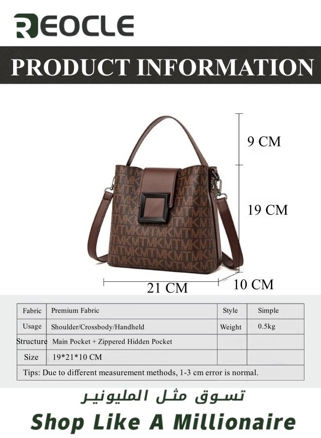 ريوكل حقائب يد نسائية حقائب يد جلدية نباتية حقيبة يد كاجوال مزيفة كلاسيكية عتيقة حقيبة كتف بسيطة بمقبض علوي - Image 5