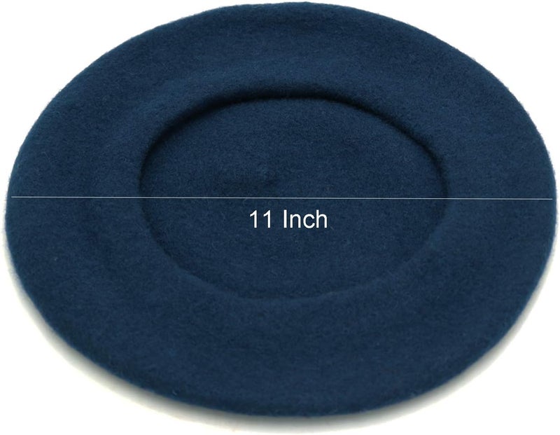 Wheebo Wool Beret Hat,Solid Color French Style Winter Warm Cap for Women Girls Lady - Image 3