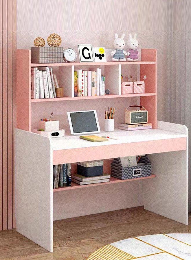 JCB CHIC Study Writing Desk with Bookshelf,Computer Desk for Home Office Gaming Study Desks Compact Desk With Bookcase 100×48×80CM - Image 2