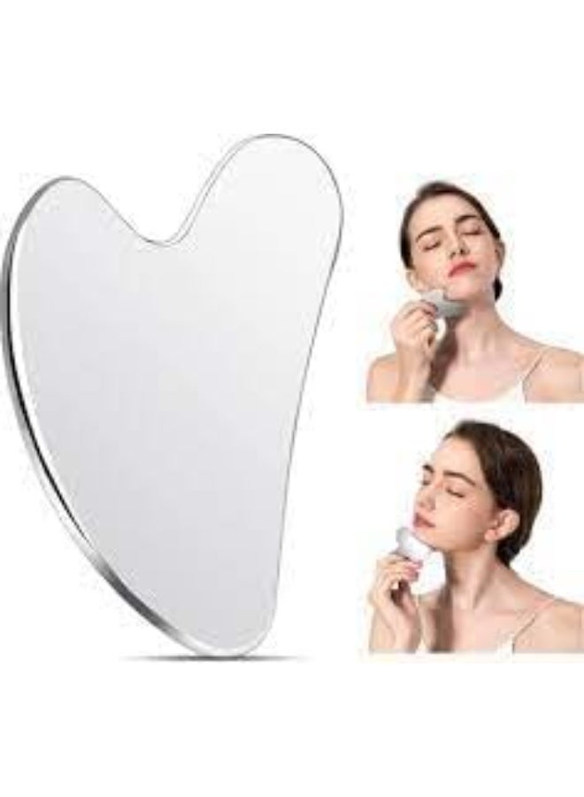 Gua Sha Tool, Professional Stainless Steel Gua Sha Tool for Face and Neck Massage, Circulation Stimulation, Sculpting Features, Rustproof and Easy to Clean for Home and Daily - Image 4