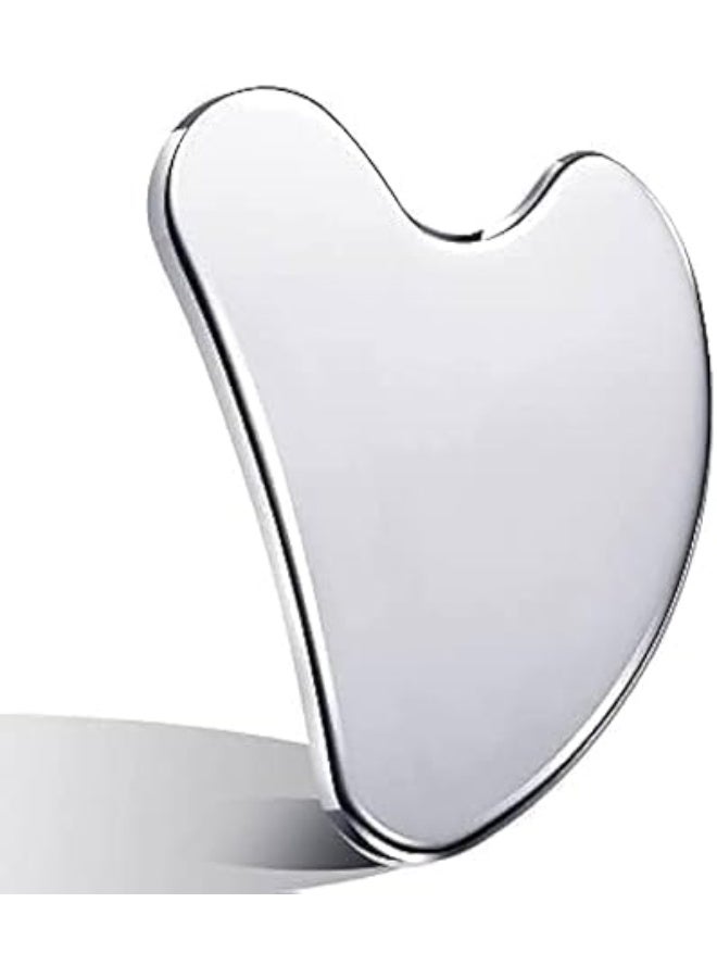 Gua Sha Tool, Professional Stainless Steel Gua Sha Tool for Face and Neck Massage, Circulation Stimulation, Sculpting Features, Rustproof and Easy to Clean for Home and Daily - Image 1