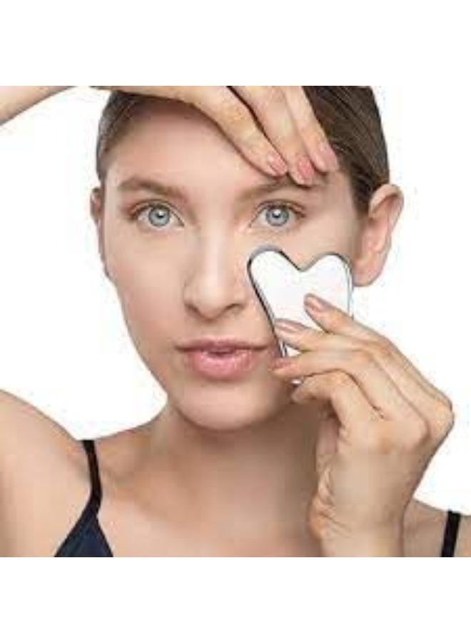 Gua Sha Tool, Professional Stainless Steel Gua Sha Tool for Face and Neck Massage, Circulation Stimulation, Sculpting Features, Rustproof and Easy to Clean for Home and Daily - Image 3