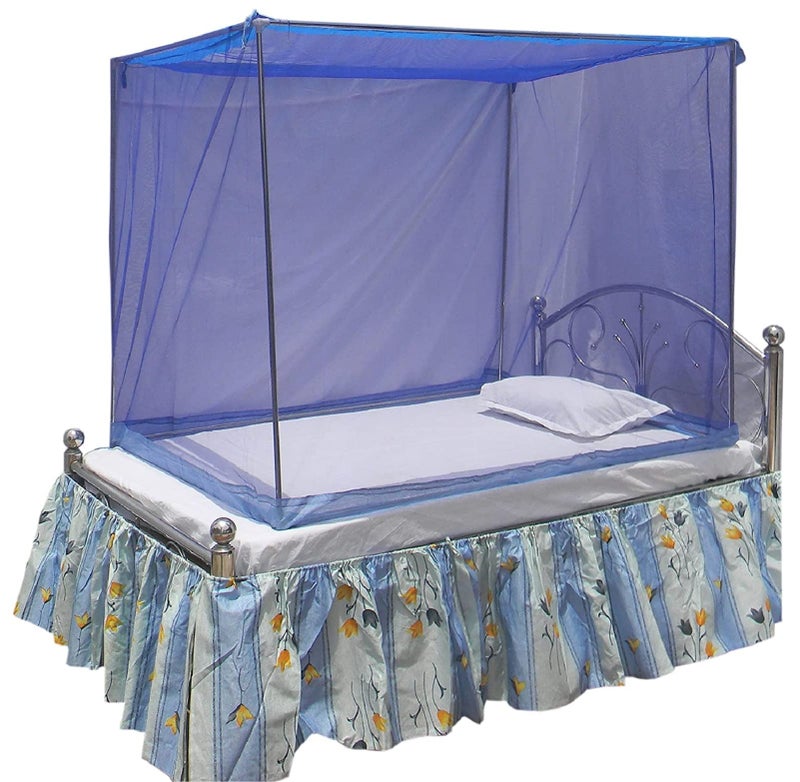 Neekshaa Combo Pack of 2 Mosquito Net for Single Bed Polyester Mosquito Net for Baby | Bedroom | Family_Size-6x3 FT_Color-Pink,Blue - Image 3