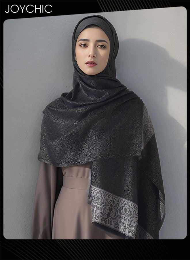 Joychic وشاح حريري مضاد للشمس بألوان صلدة، وشاح رأس متعدد الاستخدامات للنساء - Image 1