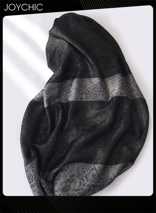 Joychic وشاح حريري مضاد للشمس بألوان صلدة، وشاح رأس متعدد الاستخدامات للنساء - Image 2