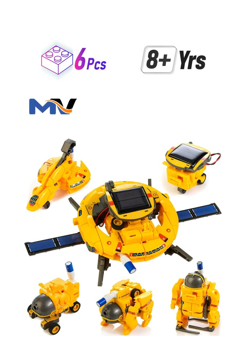 MAGIC VAULT Solar Robot Toys 6 in 1 STEM Projects for Kids Ages 8-12 Science Kits for Boys Girls Solar Power Space Toy Science DIY Gift Educational Experiment Robotics Kit  - Image 1