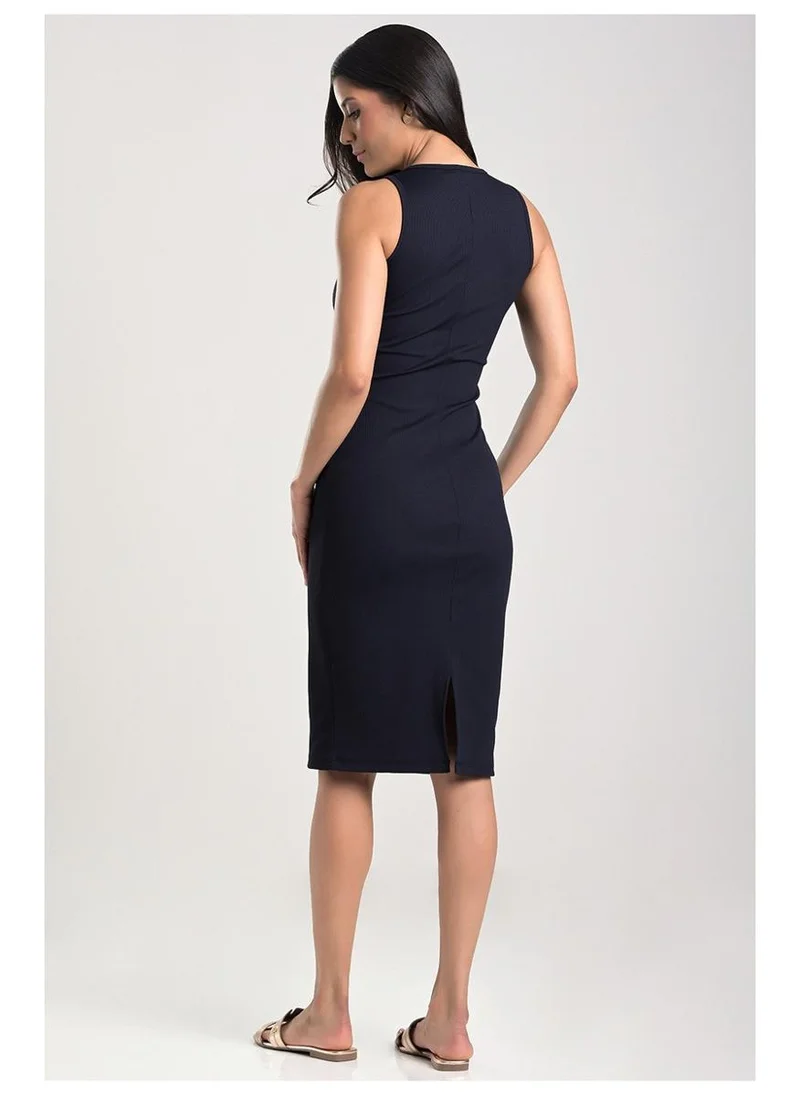 Carmen Steffens Black Racerback Knit Dress