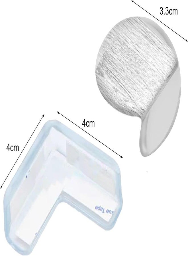 GANPUB 4Pcs Transparent Corner Protector for Baby, Self-Adhesive Protectors Guards, Furniture Protective Covers, Soft Corner Protector, Baby Proofing Edge, Furniture Bumper for Fireplace Stair Cabinet - Image 2