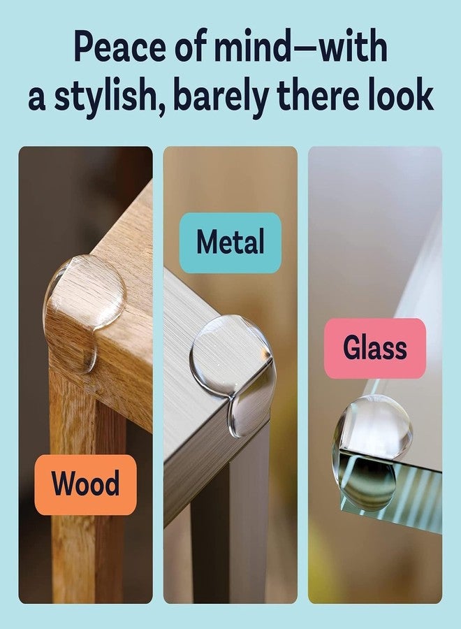 GANPUB 4Pcs Transparent Corner Protector for Baby, Self-Adhesive Protectors Guards, Furniture Protective Covers, Soft Corner Protector, Baby Proofing Edge, Furniture Bumper for Fireplace Stair Cabinet - Image 5