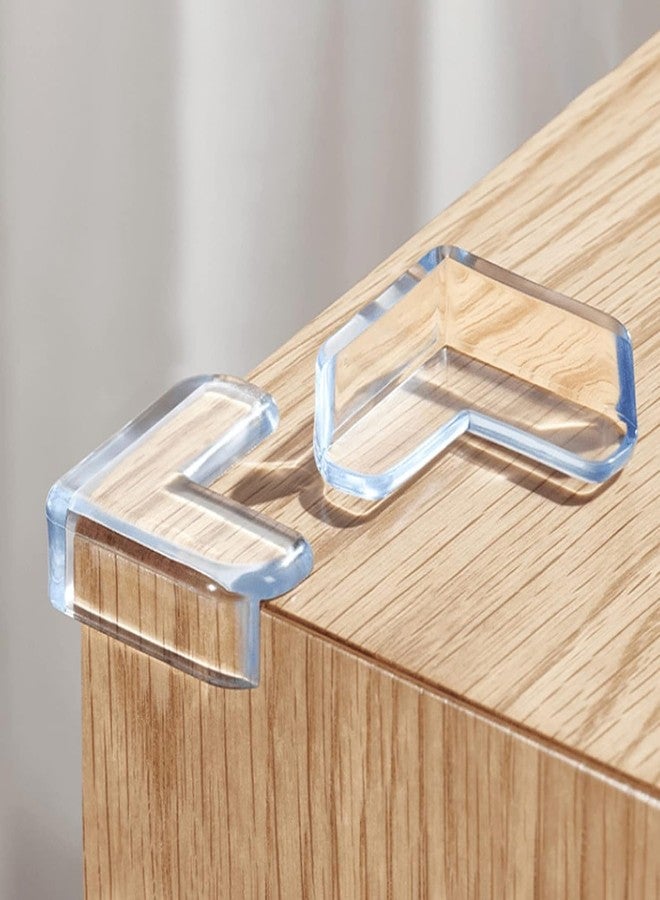 GANPUB 4Pcs Transparent Corner Protector for Baby, Self-Adhesive Protectors Guards, Furniture Protective Covers, Soft Corner Protector, Baby Proofing Edge, Furniture Bumper for Fireplace Stair Cabinet - Image 4