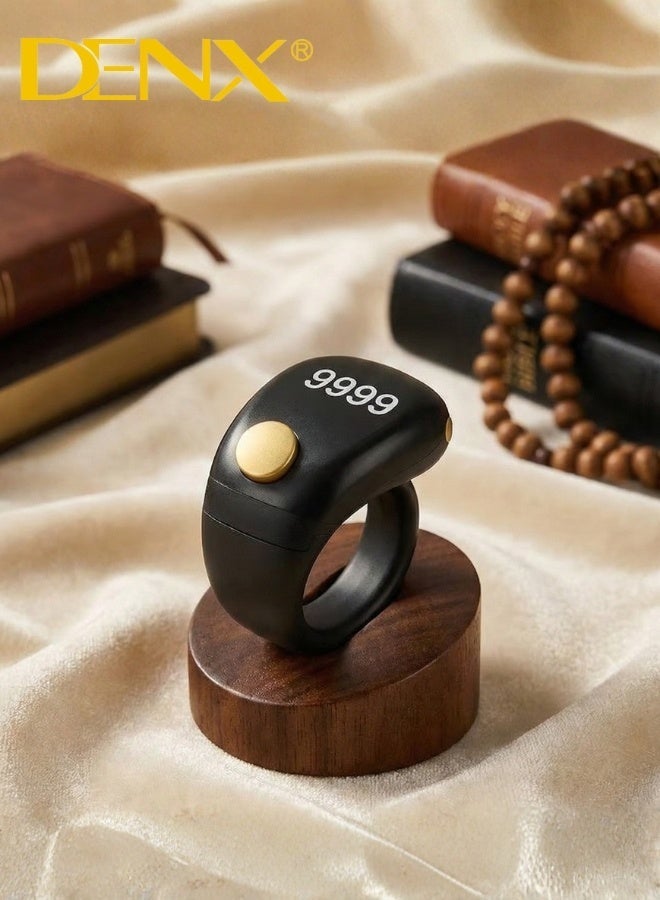 دينكس حلقة تسبيح ذكية خفيفة الوزن بشاشة OLED - عداد تسبيح رقمي متعدد الوظائف (5 في 1)، حلقة صلاة، سلسلة تذكير بالصلاة، ساعة ذكية مع عرض التاريخ والوقت، شحن عبر منفذ USB-C، مقاس قابل للتعديل - هدية مثالية لرمضان وعيد الفطر للرجال والنساء - Image 1