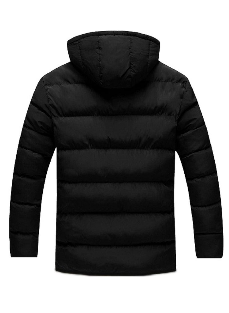 general Long-sleeved zip-up puffer winter jacket with removable hood - Image 2