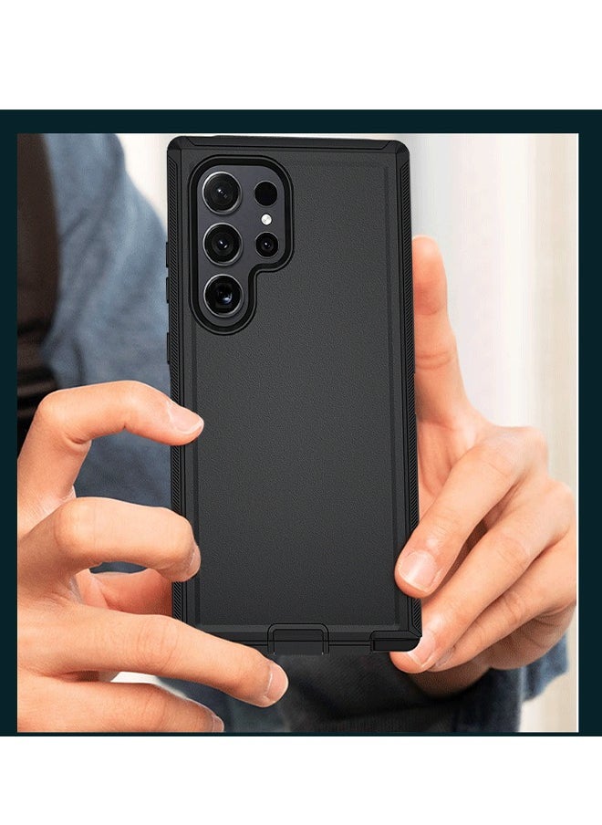 X-level - Samsung Galaxy S24 Ultra Case Cover Shockproof Camera Len Protection Anti-scratch Comfortable Touch Feel Tough Armor Hand Free Kickstand Holder Back Cover Phone Shell Accessories Protector - Image 1