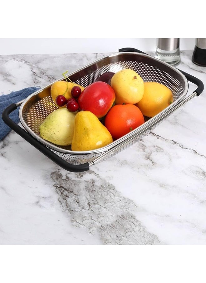Generic - Large kitchen strainer - practical design and perfect capacity for easier straining SH - Image 1