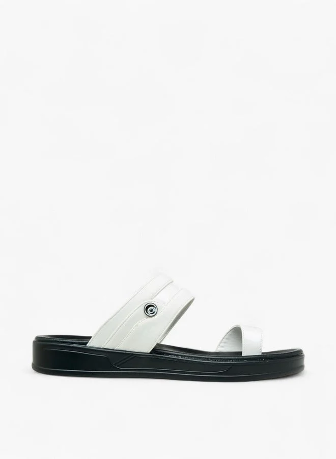 Panelled Slip-On Arabic Sandals