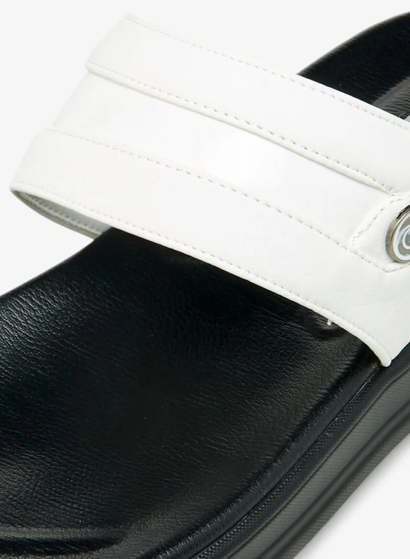 LBL by Shoexpress WHITE Panelled Slip-On Arabic Sandals for Men | Best Price UAE