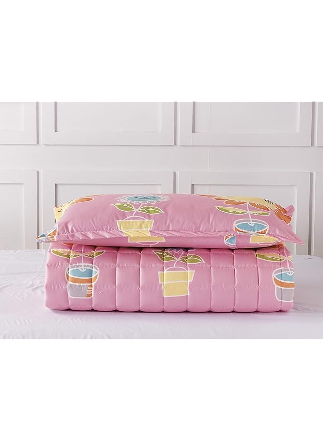إيروريكس طقم لحاف مضغوط للأطفال طقم فراش قابل للعكس للبنات والأولاد ناعم قابل للتنفس 3 قطع مقاس مفرد 150 - Image 2
