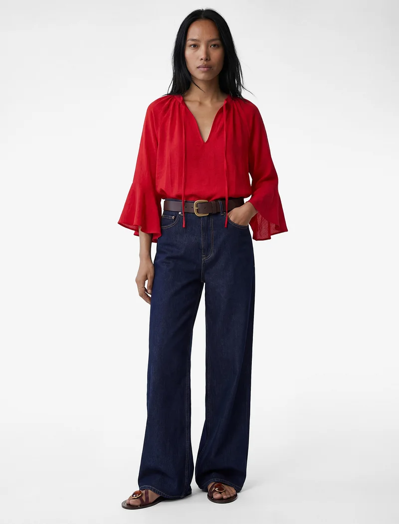 كوتون Ruffled Blouse