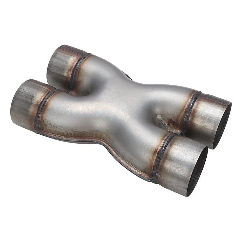 AKARCK Exhaust X Pipe Dual 3 Inlet 12 Long Dual 3 Outlet Stainless Steel X Pipe for Smoother Exhaust Widebody