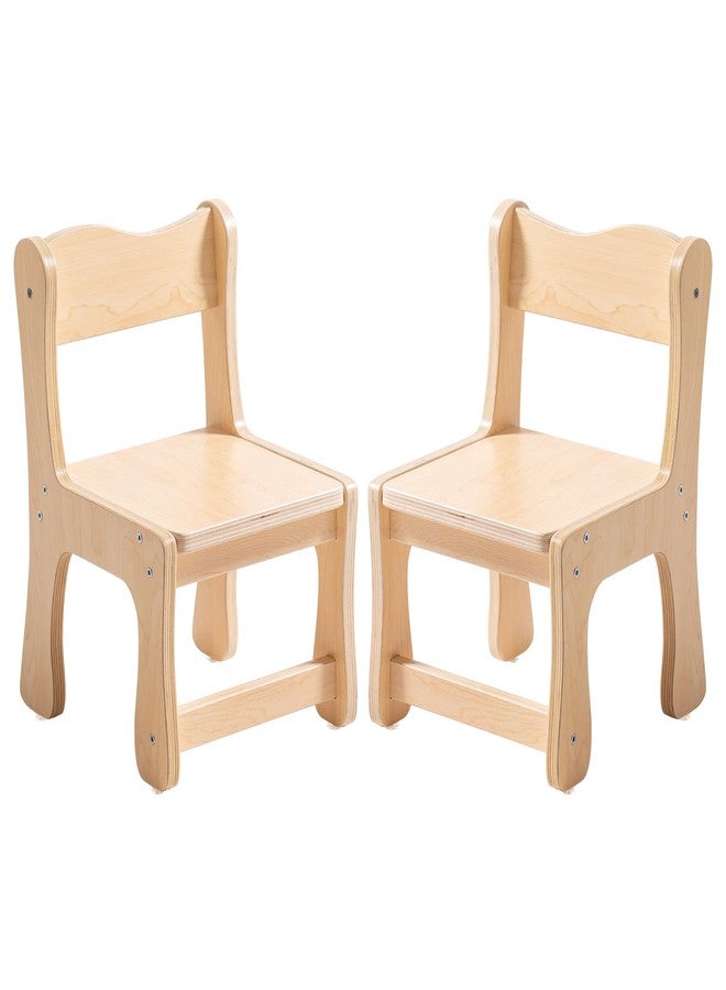 ROBOTIME Kids Wooden Chairs Set of 2, Toddler Chairs for Table & Playroom, Solid Wood Kids Furniture with Ergonomic Backrest, Heavy Duty Children’s Chairs for Reading, Dining & Learning - Image 1