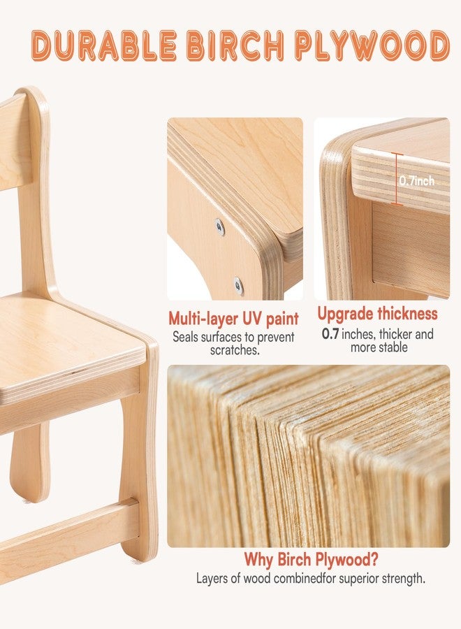 ROBOTIME Kids Wooden Chairs Set of 2, Toddler Chairs for Table & Playroom, Solid Wood Kids Furniture with Ergonomic Backrest, Heavy Duty Children’s Chairs for Reading, Dining & Learning - Image 3