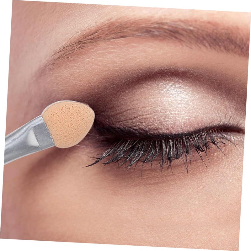 40pcs Double-ended Eyeshadow Applicators Disposable Eye Makeup Brush Set with Long Handle for Powder Eyeshadow Blending and Precision Application, for Travel and Daily Use - Image 4