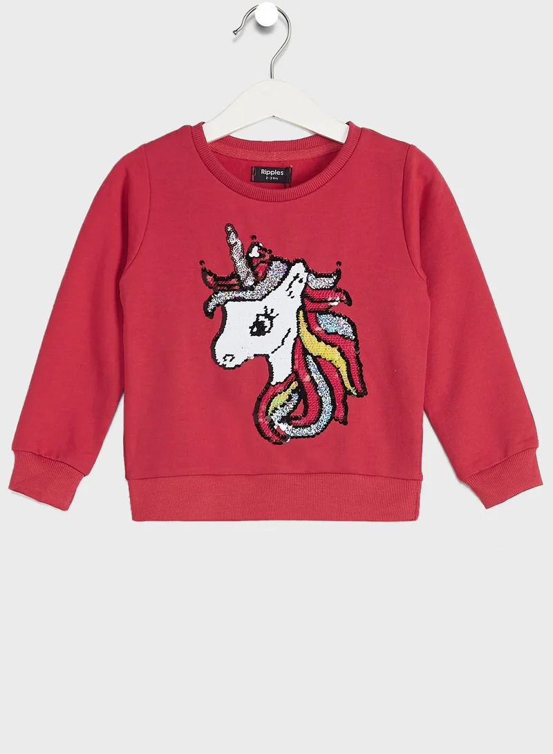 Ripples Unicorn Print Sweater