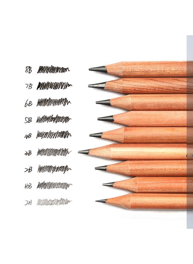 Marco Sketching Pencils And Charcoal Drawing Set, 19 Pieces, Renoir Series Professional Art 2b/4b/6b/9 Pencils Drawing Tool Kit, Metal Box Packaging 300119c Art Sketching - Image 2