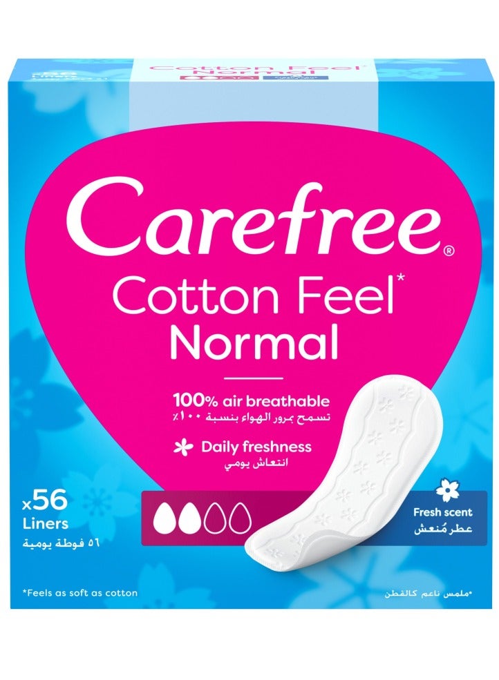 Carefree Cotton Feel Normal 56 Liners
