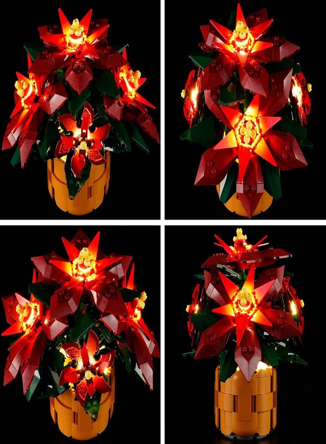 BRIKSMAX Light Kit for Lego Poinsettia -Innovative Led Lighting Compatible with Lego Icons 10370- Not Included Lego Set - Image 5