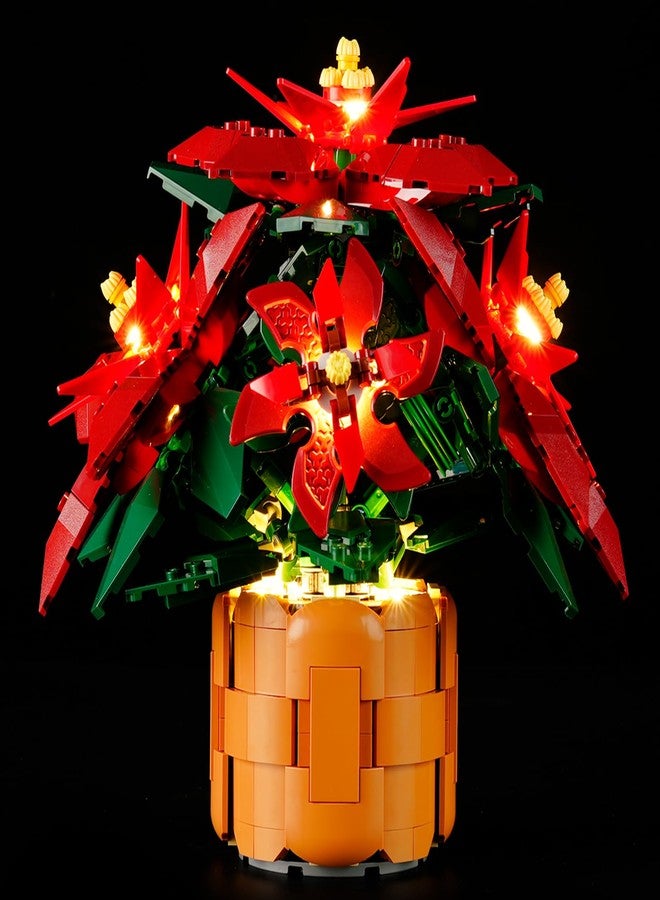 BRIKSMAX Light Kit for Lego Poinsettia -Innovative Led Lighting Compatible with Lego Icons 10370- Not Included Lego Set - Image 1