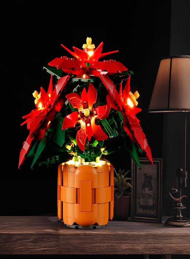 BRIKSMAX Light Kit for Lego Poinsettia -Innovative Led Lighting Compatible with Lego Icons 10370- Not Included Lego Set - Image 2