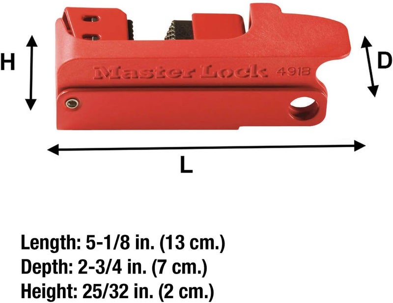 Master Lock 491B Grip Tight Circuit Breaker Lockout Device - Red & Black - Image 5