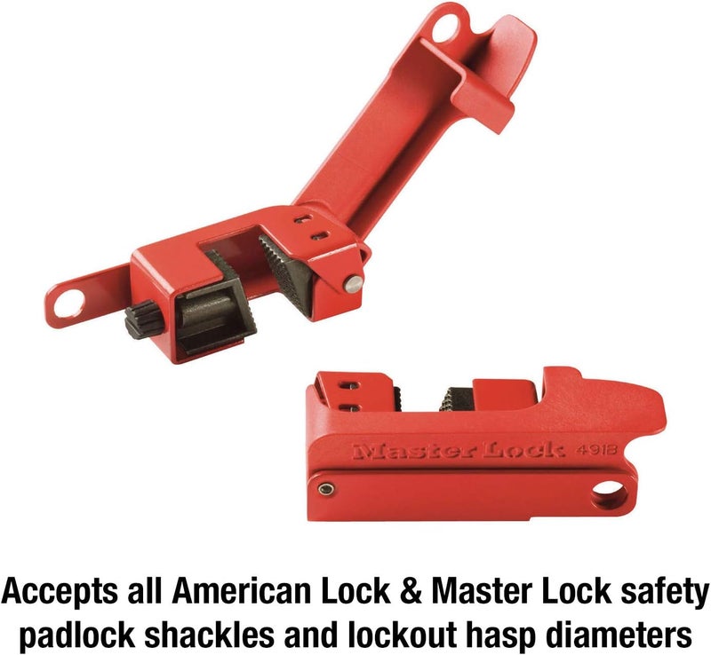 Master Lock 491B Grip Tight Circuit Breaker Lockout Device - Red & Black - Image 4