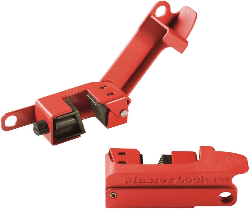 Master Lock 491B Grip Tight Circuit Breaker Lockout Device - Red & Black - Image 1