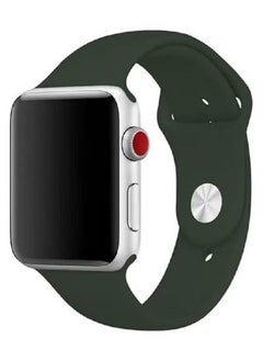 Zaboon Sports Band for Apple Watch 42/44/45mm Soft Silicone Replacement Wrist Strap Compatible with iWatch Apple Watch Series 7/SE/6/5/4/3/2/1 Dark Olive  - Image 1