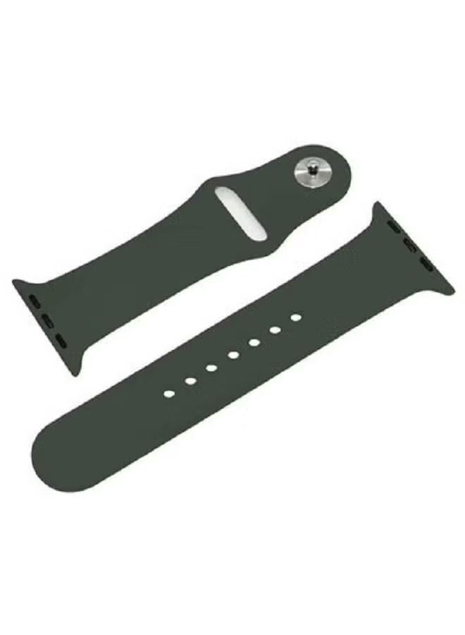 Zaboon Sports Band for Apple Watch 42/44/45mm Soft Silicone Replacement Wrist Strap Compatible with iWatch Apple Watch Series 7/SE/6/5/4/3/2/1 Dark Olive  - Image 2
