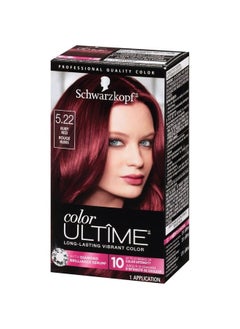 Color Ultime Permanent Hair Color Cream, 5.22 Ruby Red
